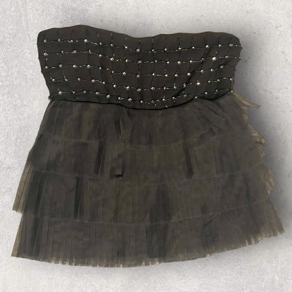 Alice + Olivia | Strapless Tiered Beaded Bustier